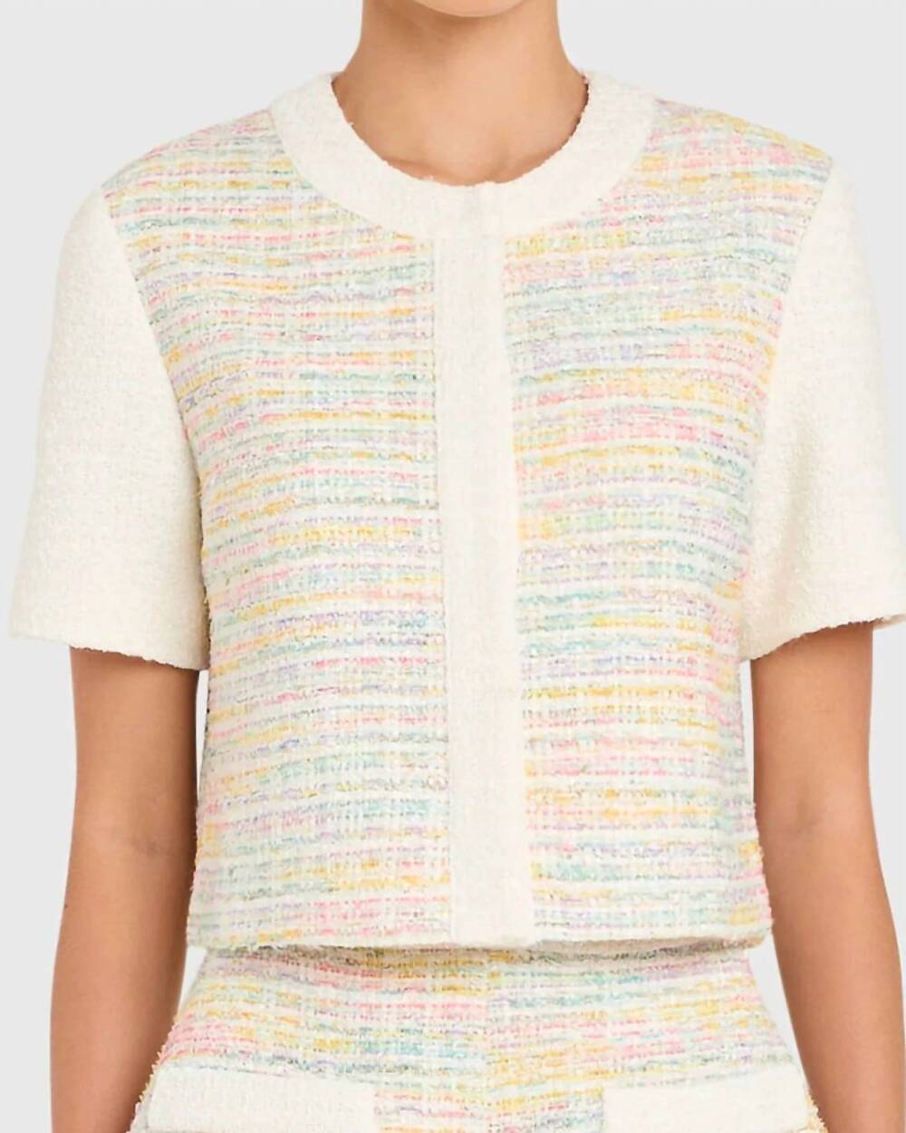 NEW AMANDA UPRICHARD braswell top in angelic tweed